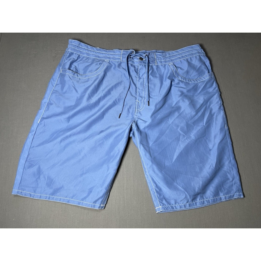 True Religion Shorts Mens 44 Blue Board Swim Trunks Flap Pockets Swimsuit